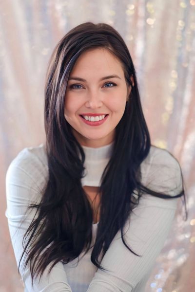 girl with brown hair headshot