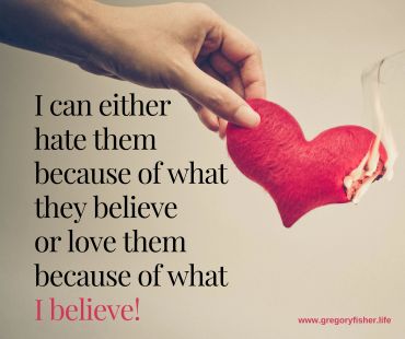 Heart-shaped object with a love and belief quote.