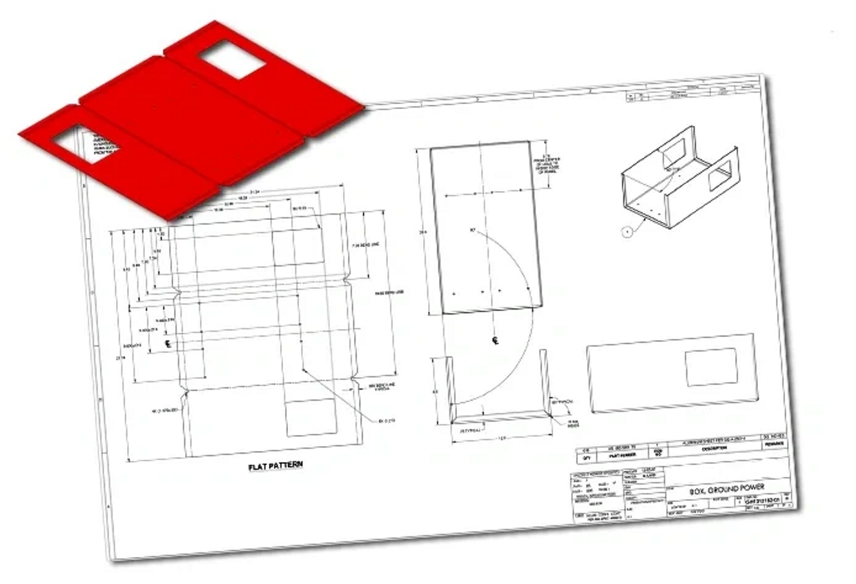 A sheet metal design