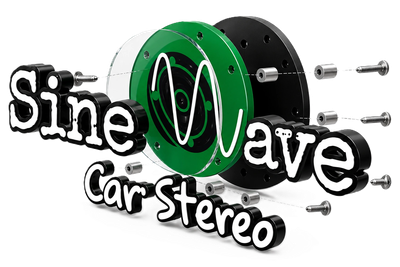 Logo design for Sine Wave Car Stereo.