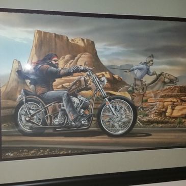 Art that tells the the stories of the Biker 