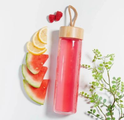 Bottle with fluid in it 