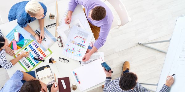 Group of creatives in a business meeting.