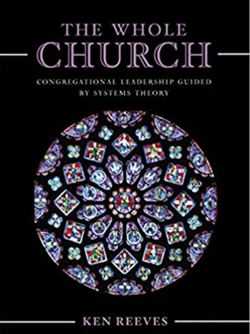 Book cover featuring a stained glass window design and the title 'The Whole Church'.