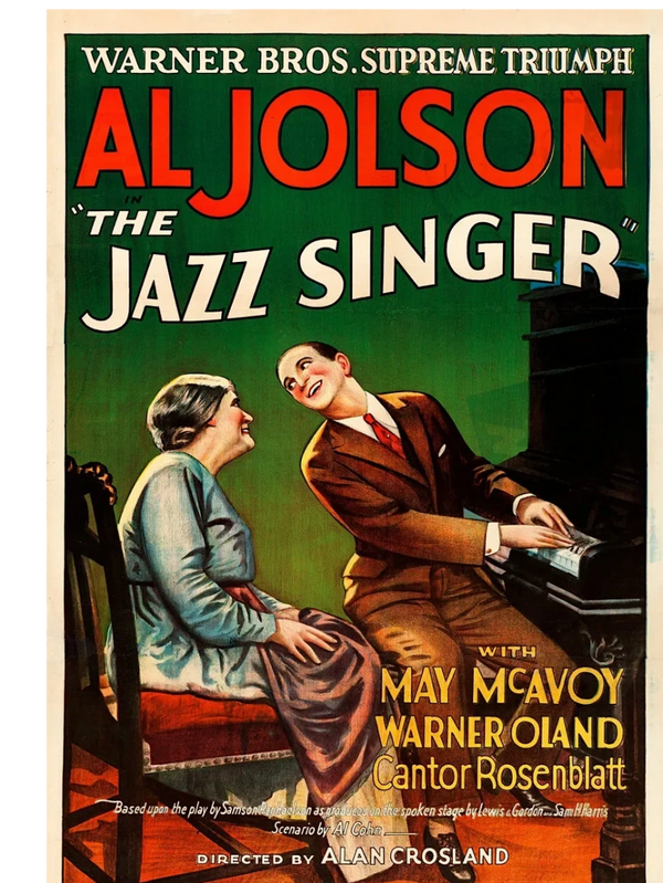 Poster for The Jazz Singer. This work is in the public domain 