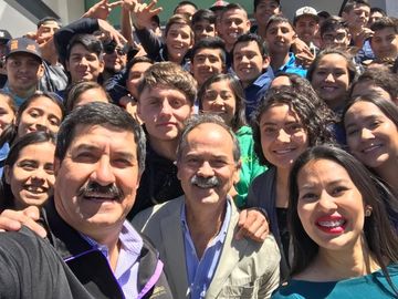 Senador Gustavo Madero con Javier Corral en la Universidad Tecnológica de Babicora 