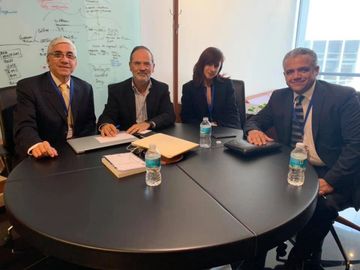 Senador Gustavo Madero en reunión con Fernando Caballero, Mayra Leal y Francisco Jiménez