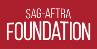Red silhouette of a city skyline with various buildings and towers.