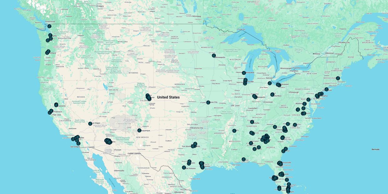 Map image of all Curbline properties.