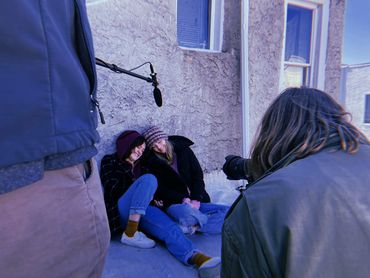 Ashley Lenox West on the set of Us & Our Friends