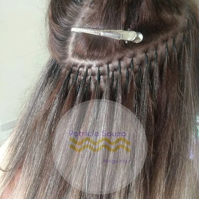 mega hair de cola de queratina