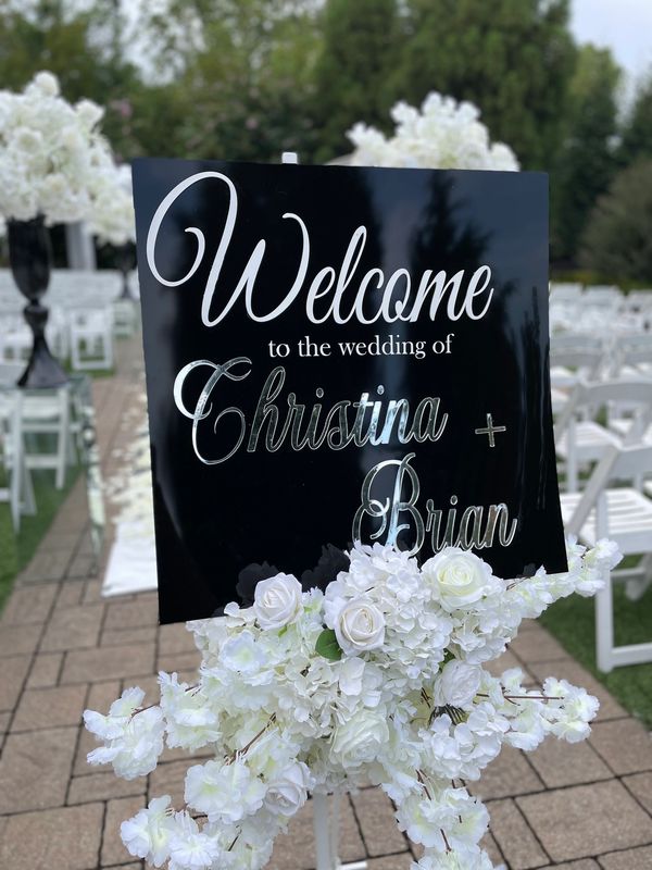 Acrylic Wedding Welcome Sign 