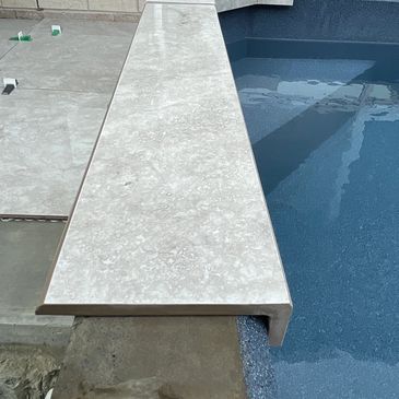 10mm drop edge pool coping with bullnose edge
