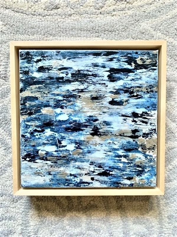 Blue, White & Gold Mini Canvas