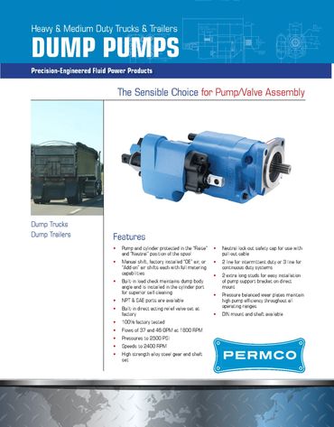 Dump Pumps pamphlet - sensible choice for Pump/Valve Assembly