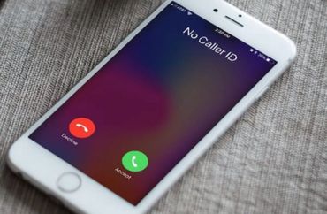 An iPhone with an incoming call