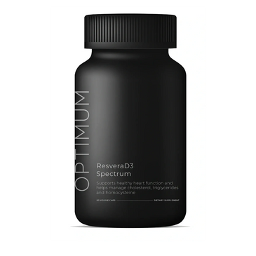Resvera D3 Spectrum supplement bottle for full spectrum Vitamin D3 VDR receptor activitation