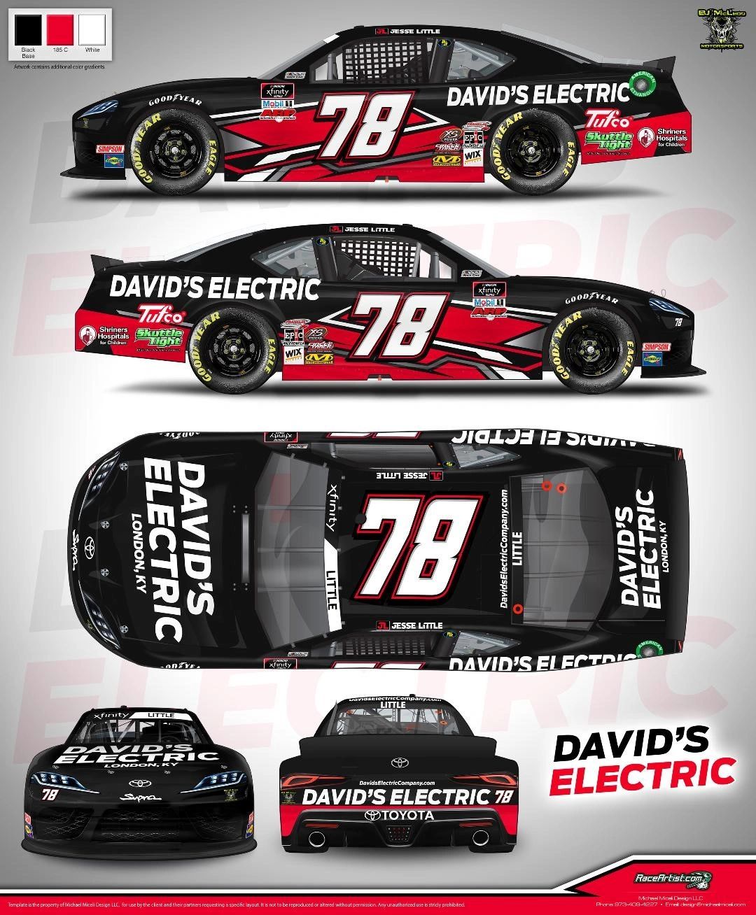 First Time Primary Sponsor - David's Electric to Join Jesse Little for the Contender Boats 250 at Homestead-Miami Speedway