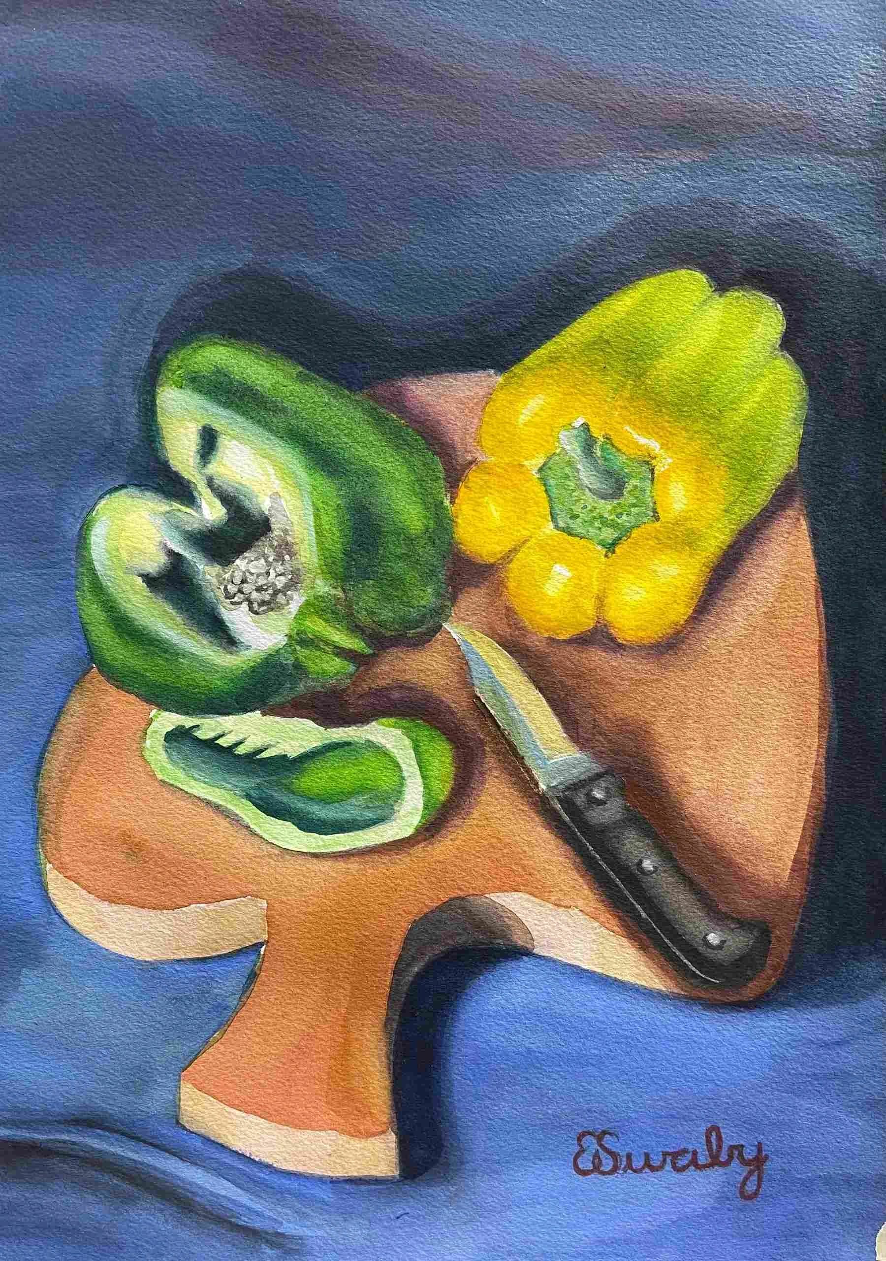 yellow and green capasicum