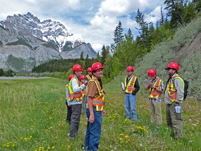 Cascade Mountain and structural geology field trip, Candian Rockies.