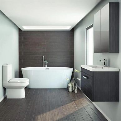 Brooklyn Black Free Standing Bath Suite