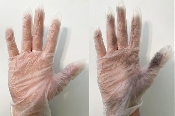 Before and after handling one shade, prior to cleaning