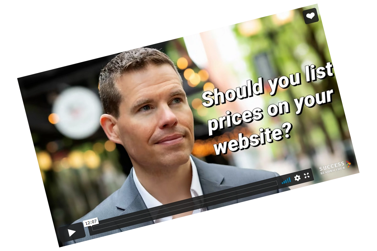 Should you list prices on your website?