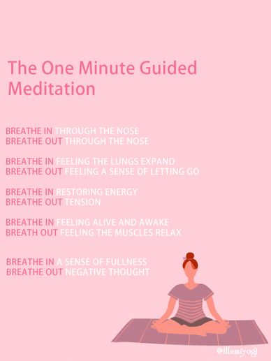 One Minute Guided Meditation Infographic