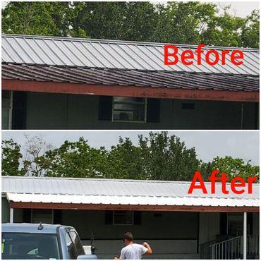 Metal awning cleaning to beautify home