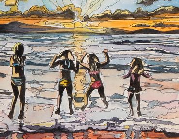 Watercolor on 130 lb. watercolor paper.
SOLD