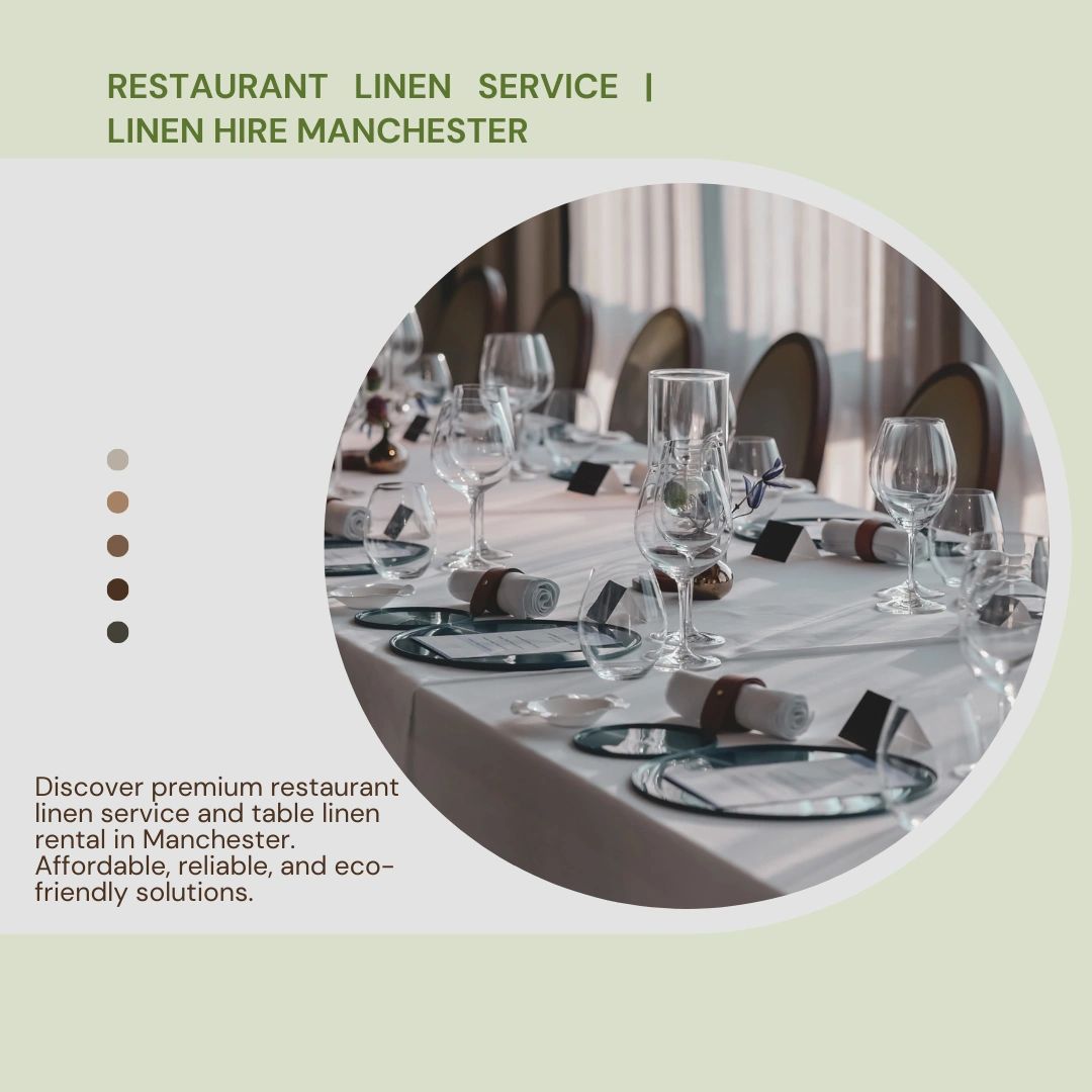 Premium restaurant linen service and table linen rental in Manchester. Reliable and affordable.