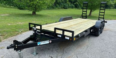 ElkRiver Trailers 14K Equipment Trailer, with hinged standup ramps. 