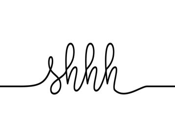 shhhh image to express quiet