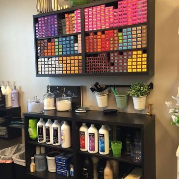 Organized Salon Color Bar