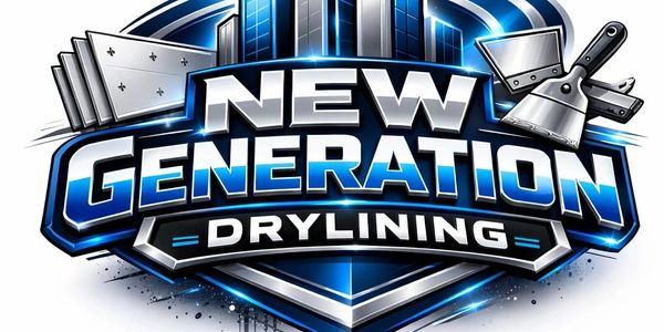 Logo for New Generation Drylining with tools and building elements.