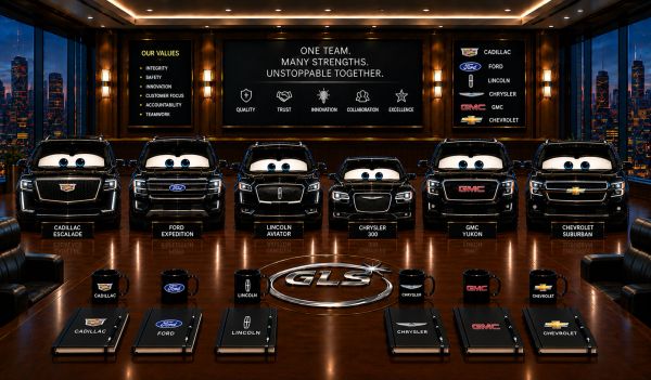 GLS luxury black sedans & SUVs for executive and corporate transportation across Upstate New York.