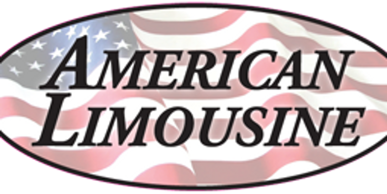 American Limousine logo with a waving flag background.