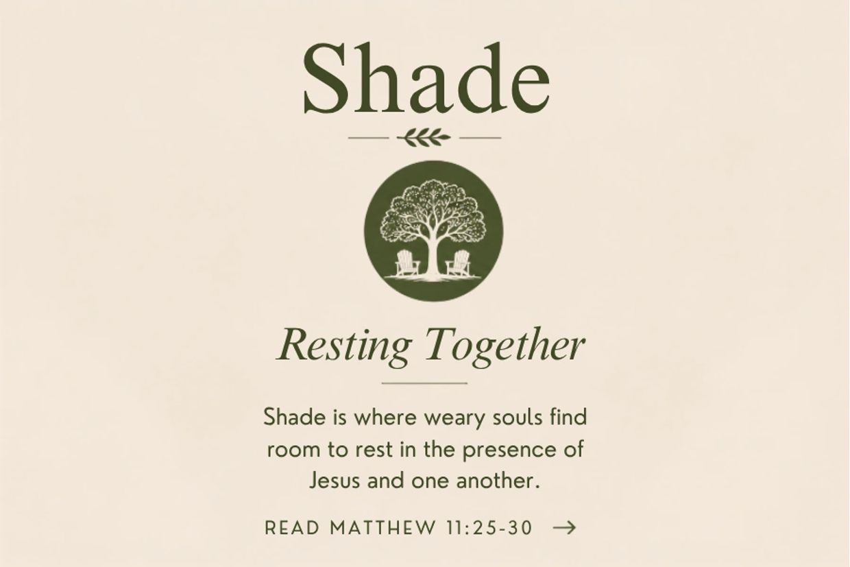 Inspirational quote about finding rest in Jesus' presence.