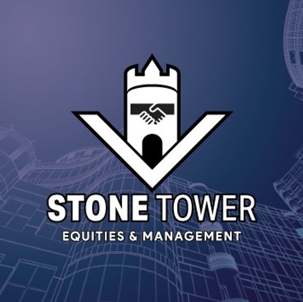 Logo of Stone Tower Equities & Management with handshake tower symbol.