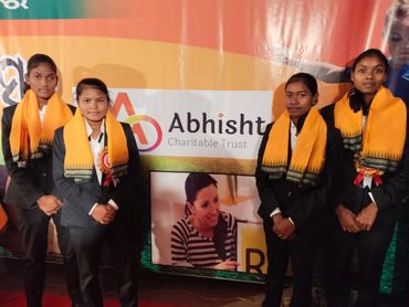 Felicitation of winners of Cricket world cup for the blind at annual women's Football event,Sarankul