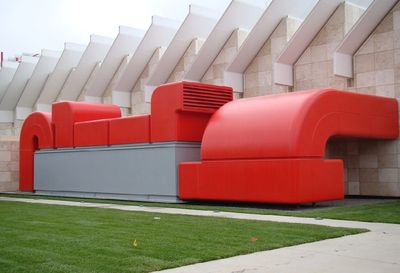 MOMA Los Angeles Air Handling Unit.  The architect chose to celebrate rather than hide it.
