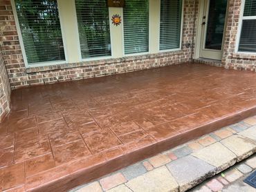 Stamped Concrete with Flagstone Pattern
