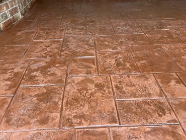 Stamped Concrete with Flagstone Pattern