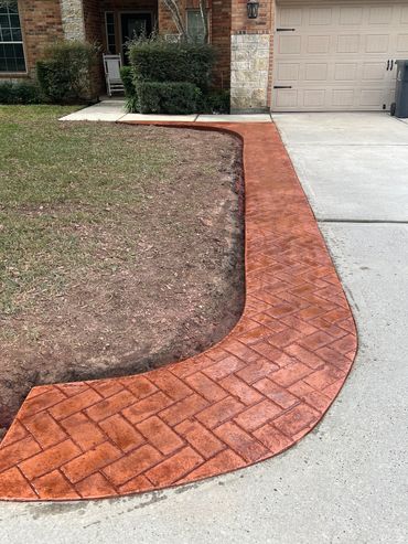 Stamped Brick Border