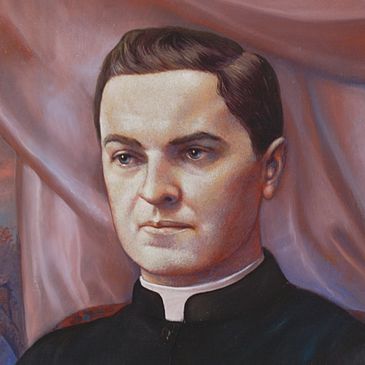 This is Father McGivney. Founder of the Knights of Columbus.  Ronald Buell is the Grand Knight