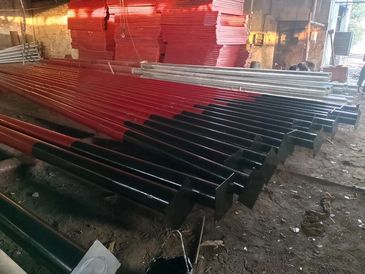 MS Tubular Pole with Red oxide paint