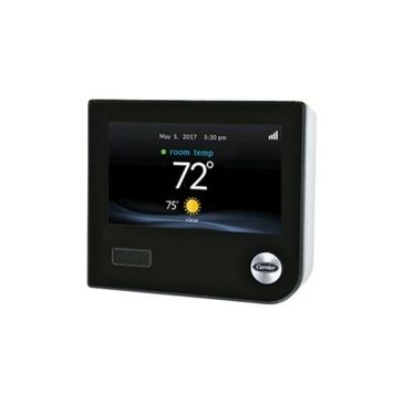 Digital thermostat displaying 72 degrees room temperature.