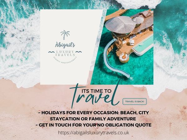 Promotional banner for Abigails Luxury Travels company