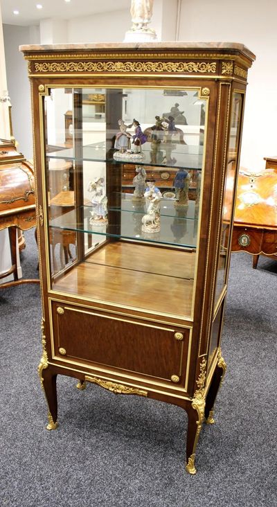 paul sormani display cabinet marble top glass 