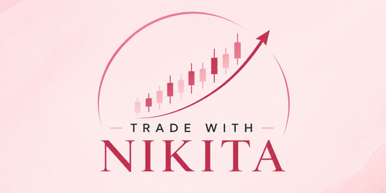 Trade with Nikita logo featuring an upward stock chart.